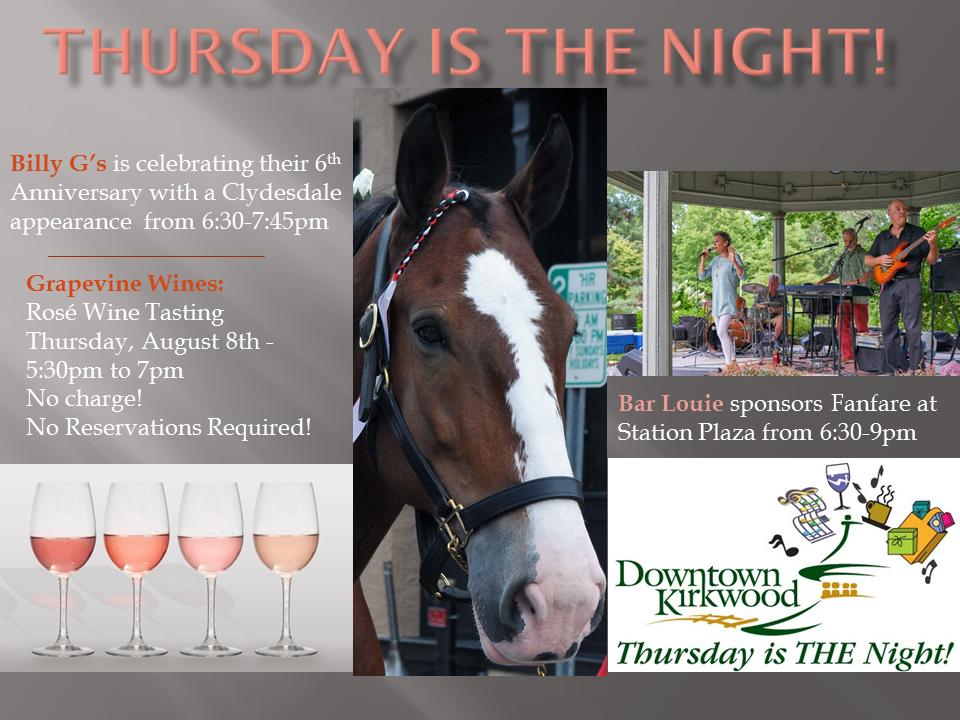Its another Thursday with fun activities in Downtown Kirkwood! Explore all the options tonight!
#billygskirkwood #grapevinewines #wanderthewooddtk #barlouie