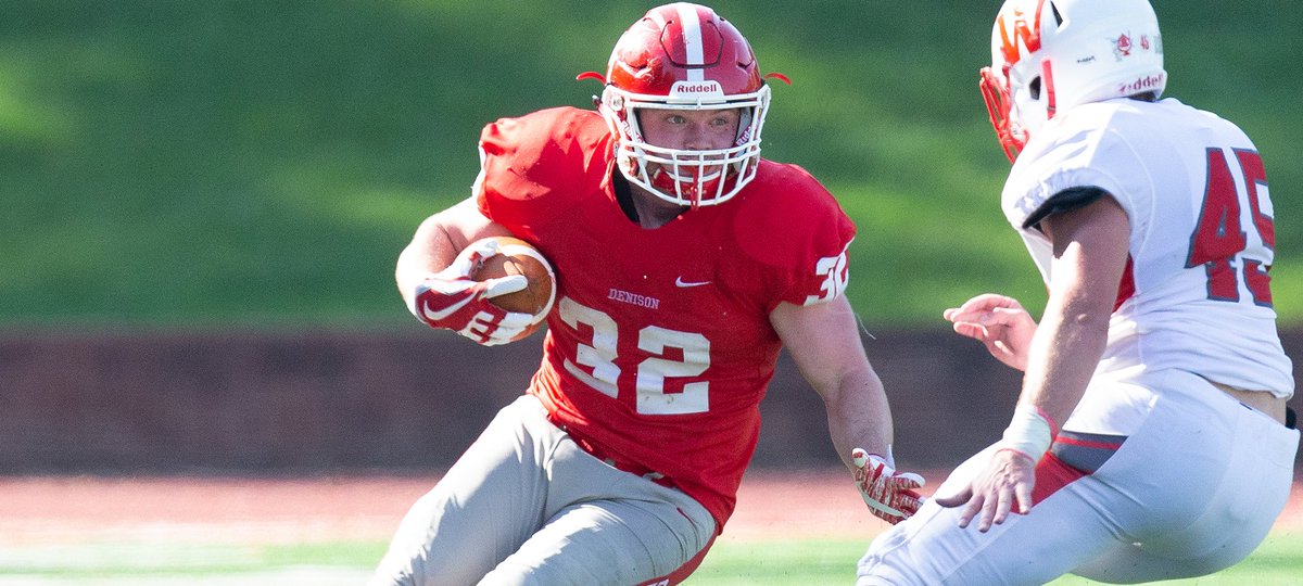 DenisonSports's tweet photo. After earning a share of the @NCAC championship in 2018, @DUFootball was picked to finish third in the 2019 NCAC Football Preseason Poll released on Thursday. The Big Red return 6⃣all-conference selections this fall, including nine starters on defense. #GoBigRed https://t.co/RkcrFlhmDU