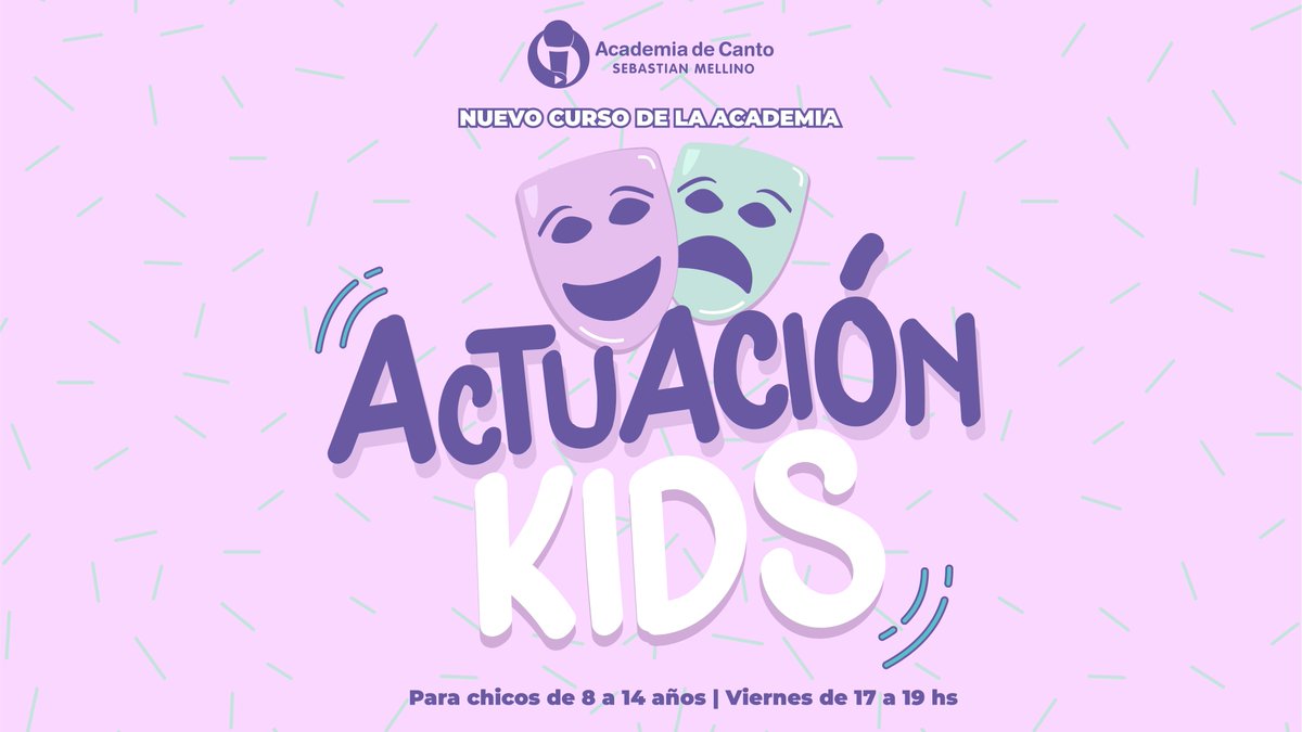 Academiadecanto's tweet photo. Si tu hijo/a ama la actuación, tenemos el curso ideal para desarrollar todo su potencial :D.
Todos los viernes de 17 a 19 hrs. https://t.co/4GriHFnc6o