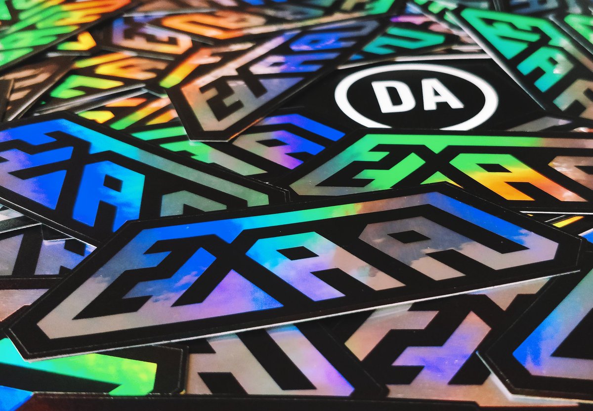 _2xAA's tweet photo. Limited edition iridescent "2xAA" sticker, available with each purchase of ANACHRONOUS on cassette through @dataairlines' store.

#sticker #2xAA #iridescent #nanoloop #chiptune #gameboy #cassette https://t.co/hNmq5w5XGg