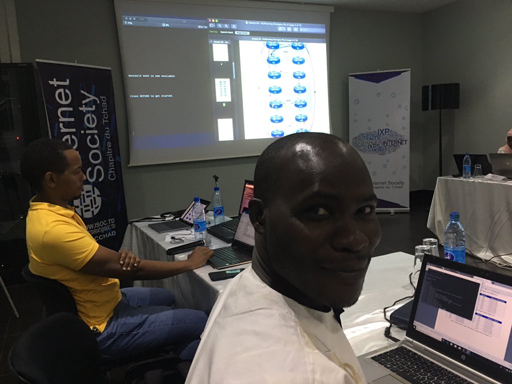 ISOCTCHAD's tweet photo. #Tchad :::day3::: capacity bulding ::: technical aspect :::Internet xchange #Tchadix #adjib @ISOC_Africa @Af_IX @TeleGeography @Mpntictd @DrIdrissSaleh @nk_ghislain @VictorNdonnang @apnic @DigitalBusiness #peering https://t.co/pYpLTwHyzv