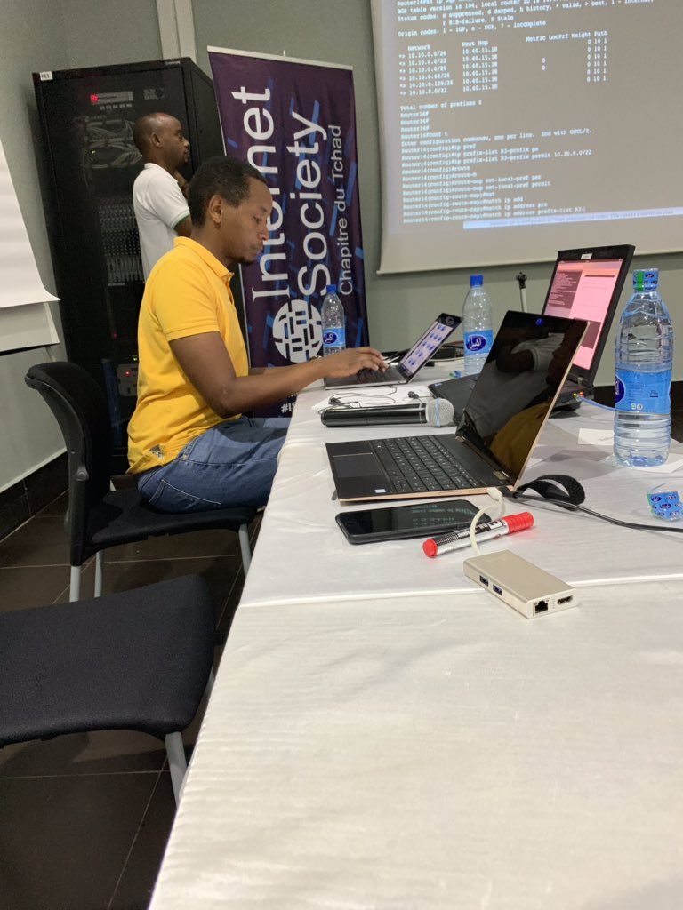 ISOCTCHAD's tweet photo. #Tchad :::day3::: capacity bulding ::: technical aspect :::Internet xchange #Tchadix #adjib @ISOC_Africa @Af_IX @TeleGeography @Mpntictd @DrIdrissSaleh @nk_ghislain @VictorNdonnang @apnic @DigitalBusiness #peering https://t.co/pYpLTwHyzv