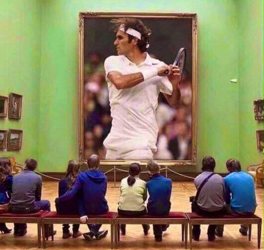 Un Cézanne? Un Degas? Un Rodin? Non, un #Federer.
Joyeux anniversaire 🥳👍👏🎾