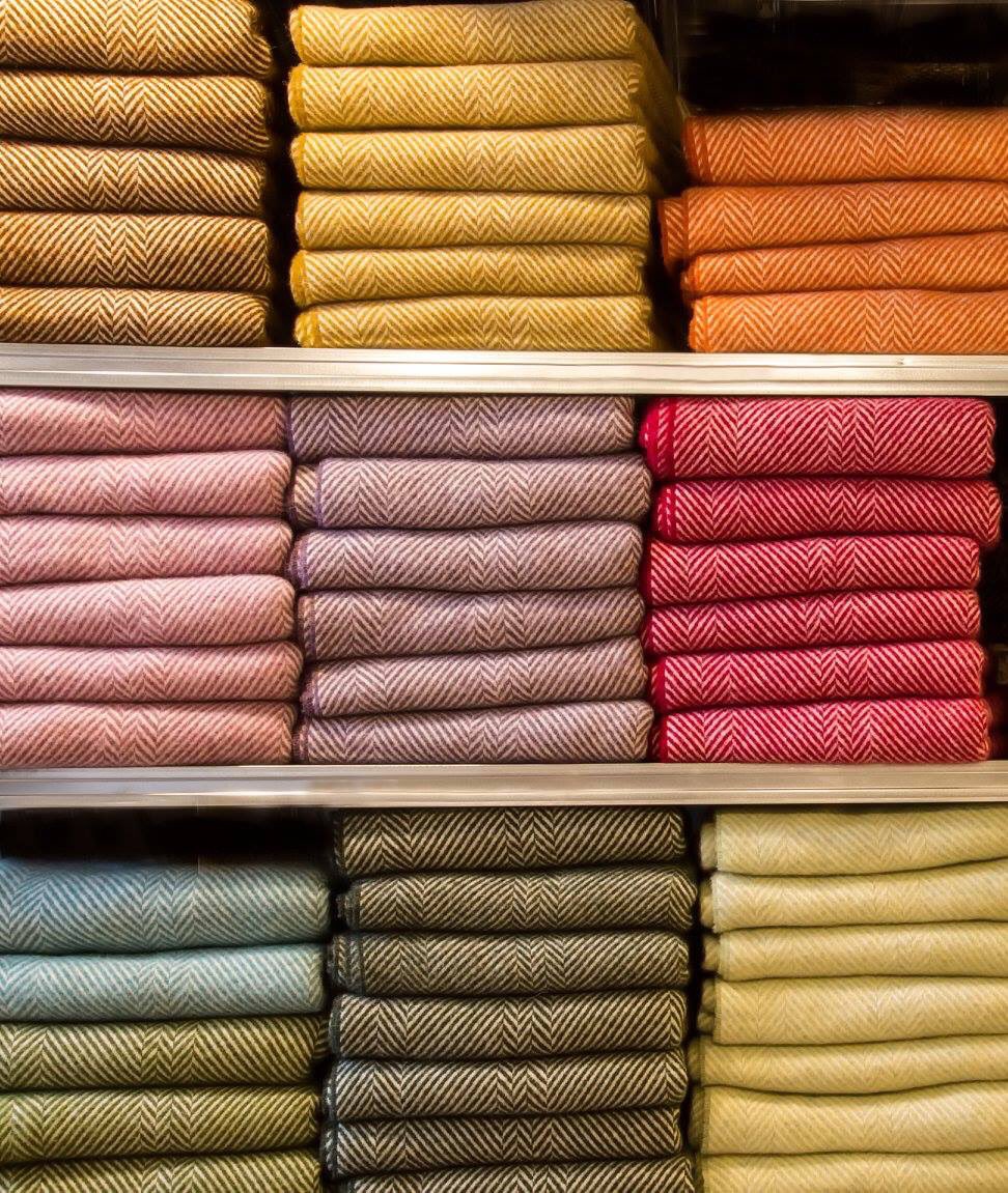 Shetland Chevron Throws - gorgeous, contemporary, British-woven, vibrant and cosy. Available in over 20 colours. You can buy in our shop or online! #witney #witneyblankets #historic #homedecor