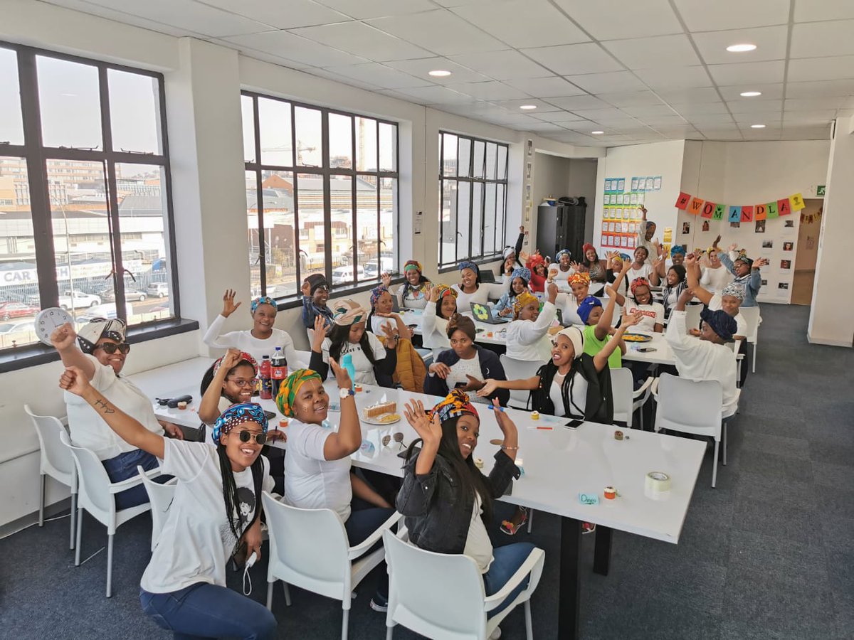 The women of #SparkMaboneng came together for #WomensDay2019 @SPARKSchools #Womandla.. Thank you #StaffWellness
