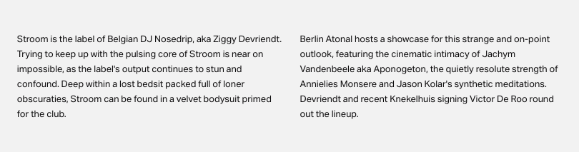 Encounter Solace Within Modified Dances: <a href="/BerlinAtonal/">Berlin Atonal</a> 2019  <a href="/stroomtv/">STROOM scoops</a> showcase Fri. Aug. 30th w <a href="/Nosedrip/">Ziggy</a>, <a href="/victorderoo/">Victor</a>, Aponogeton, <a href="/AnneliesMonsere/">Annelies Monseré</a>, Jason Kolàr, TRjj, and Pablo's Eye on Saturday. Come thru! bit.ly/33klKfV