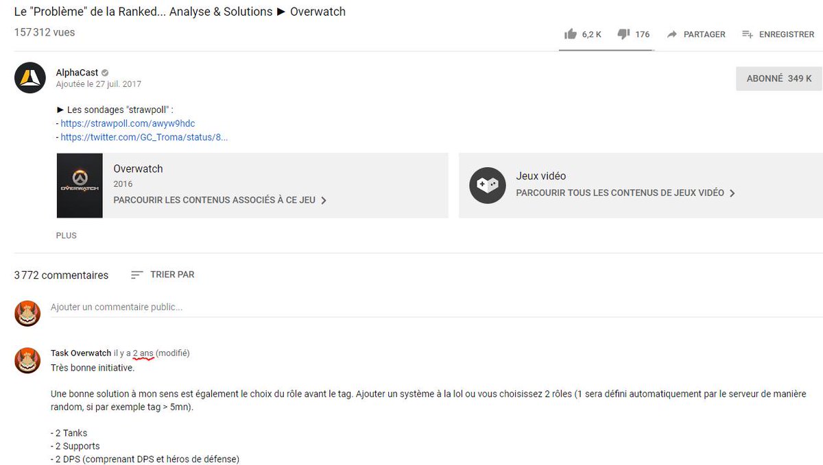 TASK_OW's tweet image. #Overwatch @AlphaCastFR #rolequeue Il y a deux ans les avis étaient partagés... Je pense que maintenant on est plus proche du 80/20 que du 50/50 (Cf réponses)

youtube.com/watch?v=hMRDQj…