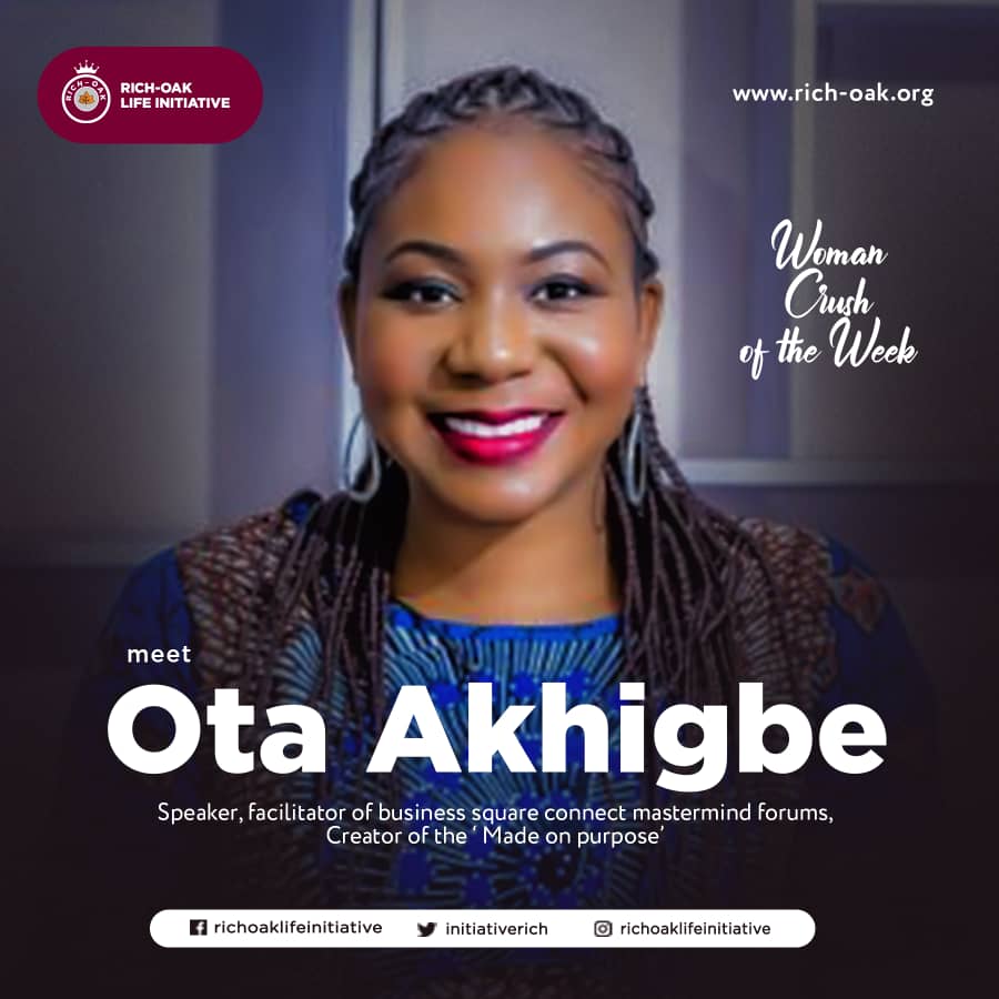 InitiativeRich's tweet photo. OTA AKHIGBE, is a speaker, facilitator and host of Business Square Connect Mastermind Forums. 
#WomanCrush 
#RichOakLifeInitiative 
#womenwhowin
#thursdaythought https://t.co/jDbRGyeLsK