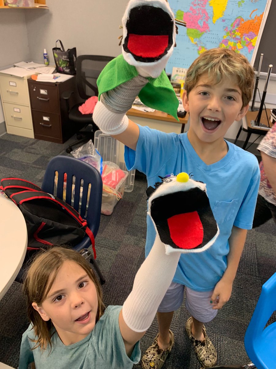 AmyTAD's tweet image. Marco Polo puppets for Readers Theater #mclean #summeredge