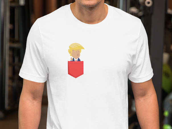 reasons2bcards's tweet photo. #Trump in your pocket #DonaldTrump #tshirts want one? https://t.co/OEw71TSJhj