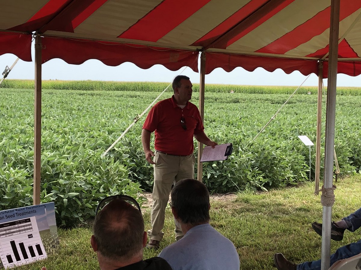 Craig Ator talks soybean seed treatment trials and multi-year results <a href="/PrairielandFS/">Prairieland FS, Inc.</a> Field Insight Day at Winchester.