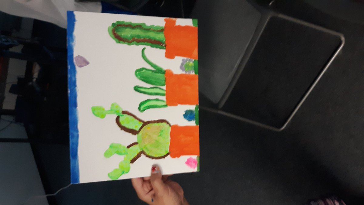 APL_Jayla's tweet photo. Thanks to all the teen participants who came out to TEENS MAKE: SNACK AND PAINT yesterday. Here are some renditions of some of the plants we painted. https://t.co/xmhfuFLoWi