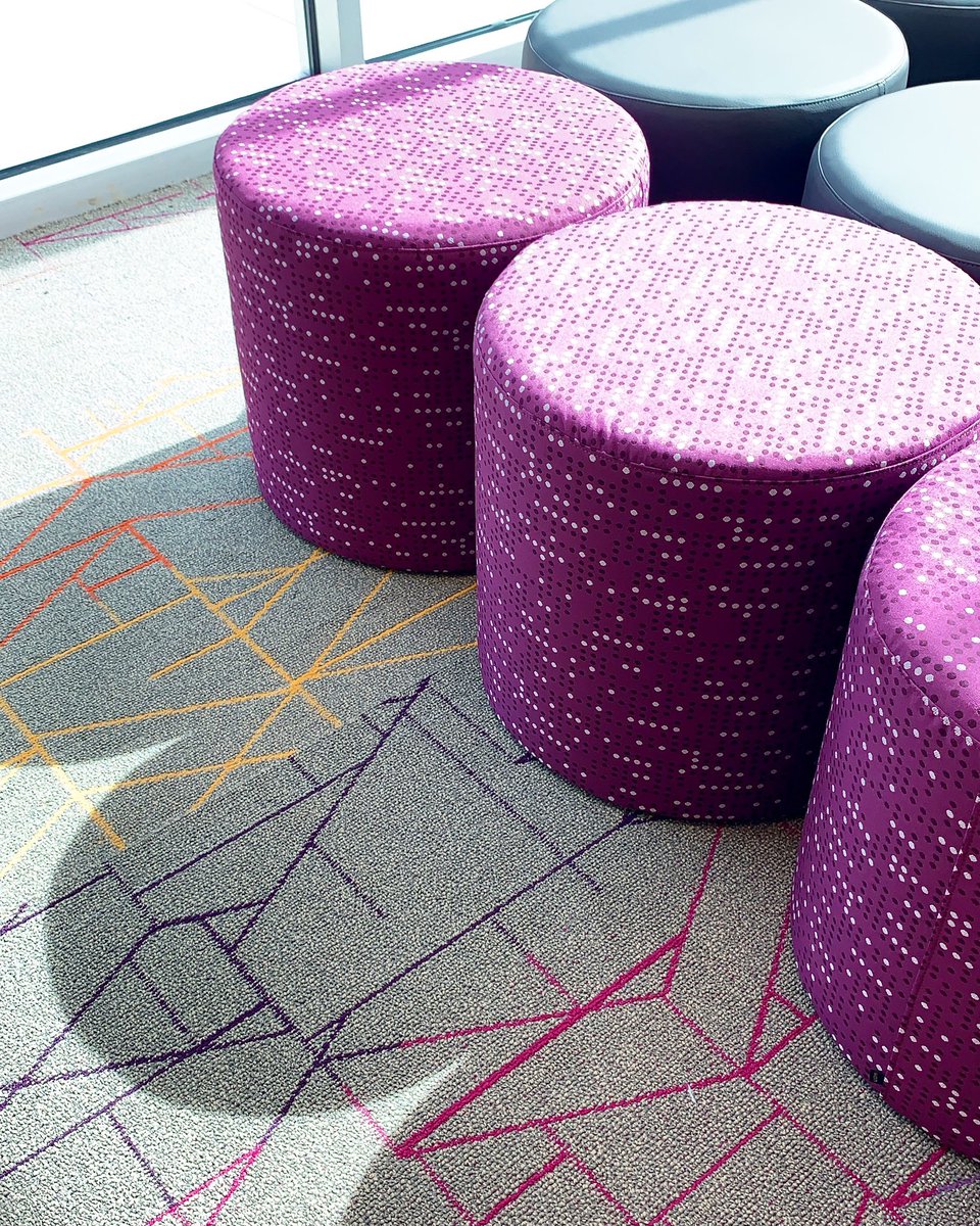 How fun are these colors for a library?! #indecok12 #k12doneright #hon