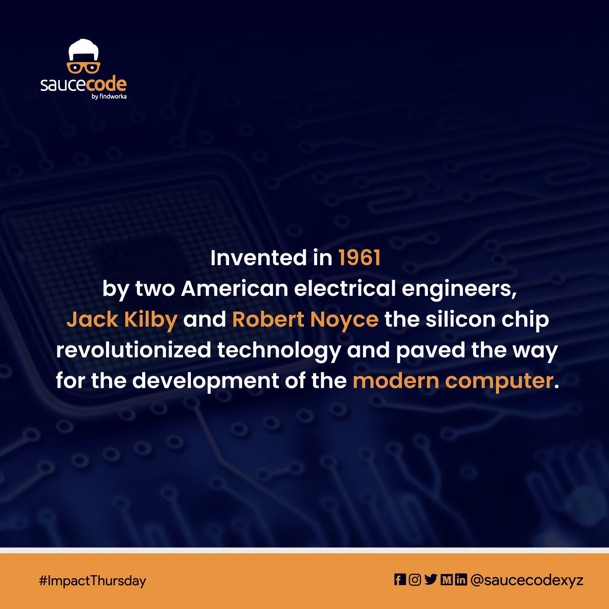 saucecodexyz's tweet photo. This allowed computer designers to create many of their components out of the same material, instead of requiring separate wires and other materials to achieve the same results. #ImpactThursday https://t.co/0SSudJI2os https://t.co/yxhBlhE7TS