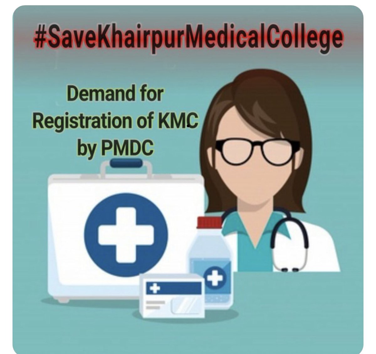 Muhamma17901358's tweet photo. The issue is KHAIRPUR MEDICAL COLLEGE that is project of Govt of Sindh is not recognised with Pakistan Medical & Dental Council (PMDC) without which MBBS degree of 500 enrolled students worth nothing. We cant aply anywhere 4 housejobs or study further.
#KMCWantsPMDCRegistration https://t.co/amKPLtrVZ3