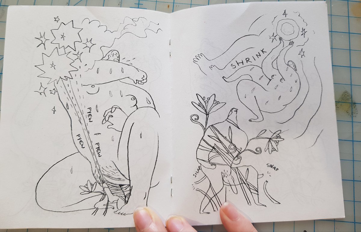 Eleanor Davis should be a household name. She does important, ambitious work, but her zines are so precious that "fuckwizards" was the one comic i put in my backpack when I moved to France. Her way of talking about depression and creative block helped me so much.  @squinkyelo