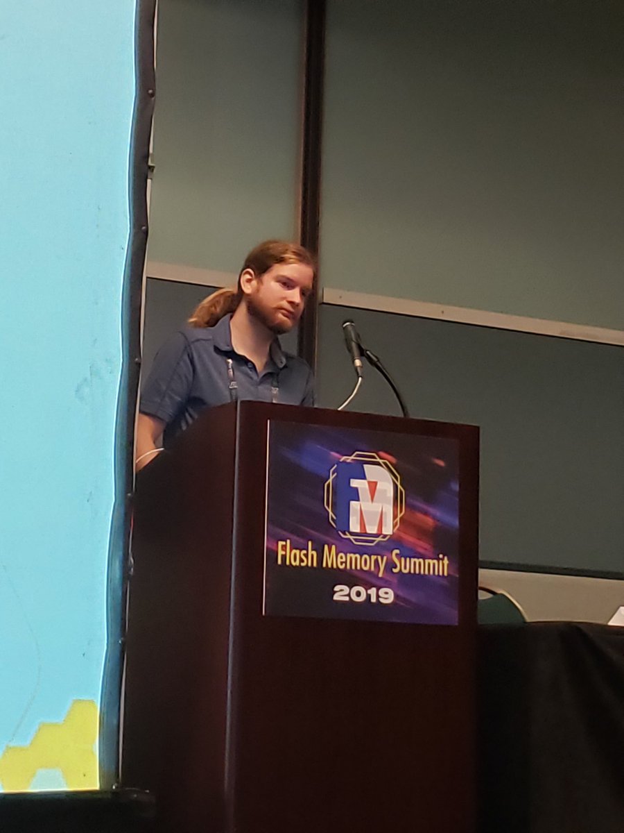 linbit's tweet image. Were you there? David Hay discusses #LINSTOR at the #FlashMemorySummit!