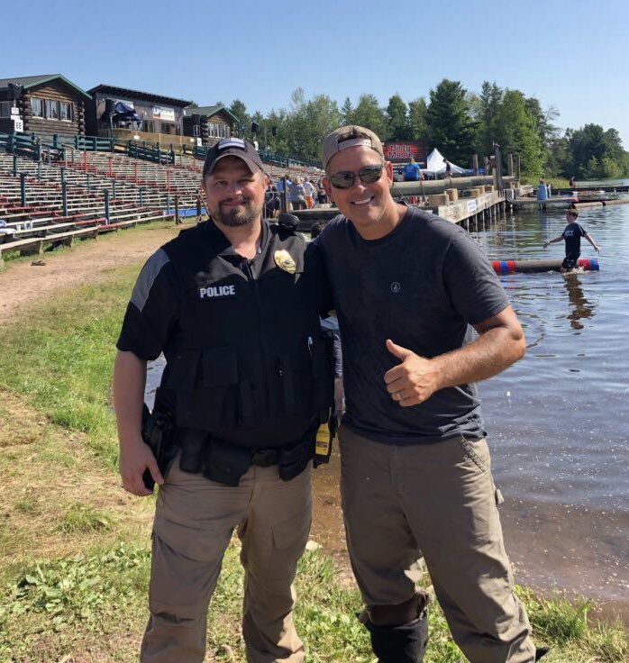 SeanDuffyWI's tweet photo. Our local cops, like Hayward Police Chief Joel Clapero, suit up every day to keep our communities safe. Today and every day, thank a cop for all that they do. #ThankACopThursday https://t.co/XiegulhuE6