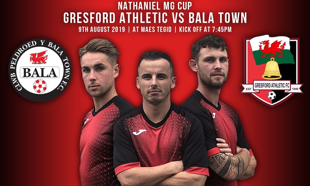 #NathanielMGCup: Tomorrow evening, <a href="/GresfordFC/">Gresford Athletic FC</a> are away against <a href="/BalaTownFC/">Bala Town FC</a> in the second round of the 2019/20 Nathaniel MG Cup.

With <a href="/WrexhamBrick/">Wrexham Brickwork</a>, <a href="/SGEstatesUK/">SG Estates</a> and <a href="/ELMHair_Beauty/">Elm Hair&Beauty</a>