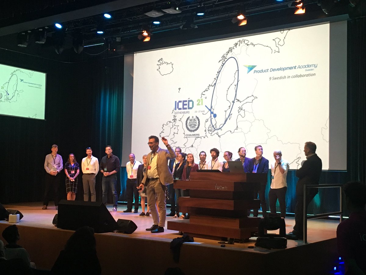 PDASweden's tweet photo. After a successful conference #ICED2019Delft, we thank the organizers 👏👏👏, and wish you all welcome to Gothenburg, Sweden, for #ICED21! @designsocworld https://t.co/wQvymTfLcL https://t.co/jFF2CMgU4P