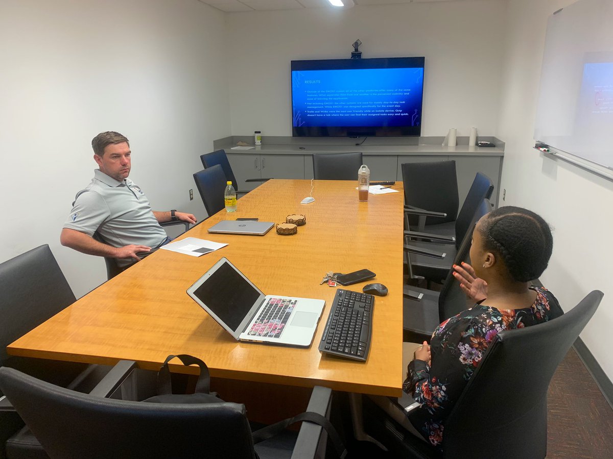 drgeoffsherman's tweet photo. Grad student number 3️⃣ presented her consulting project to @indymonumental this morning!
Annesia did an outstanding job and provided some key insights and great recommendations! ☺️
#iupui #SHHSuccess #indy4sports https://t.co/gufGMdj2kr