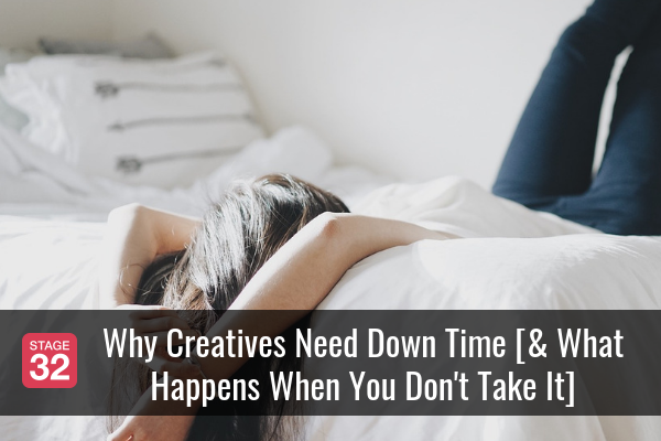Stage32's tweet photo. Creatives are working even when they're thinking. Our current corporate culture would disagree, but it's true. Those same creatives also need to start taking time for themselves. Give this post a read to learn more.. - https://t.co/zfpk6qIPdf #amwriting #creativeworker https://t.co/9voeeuTtGJ