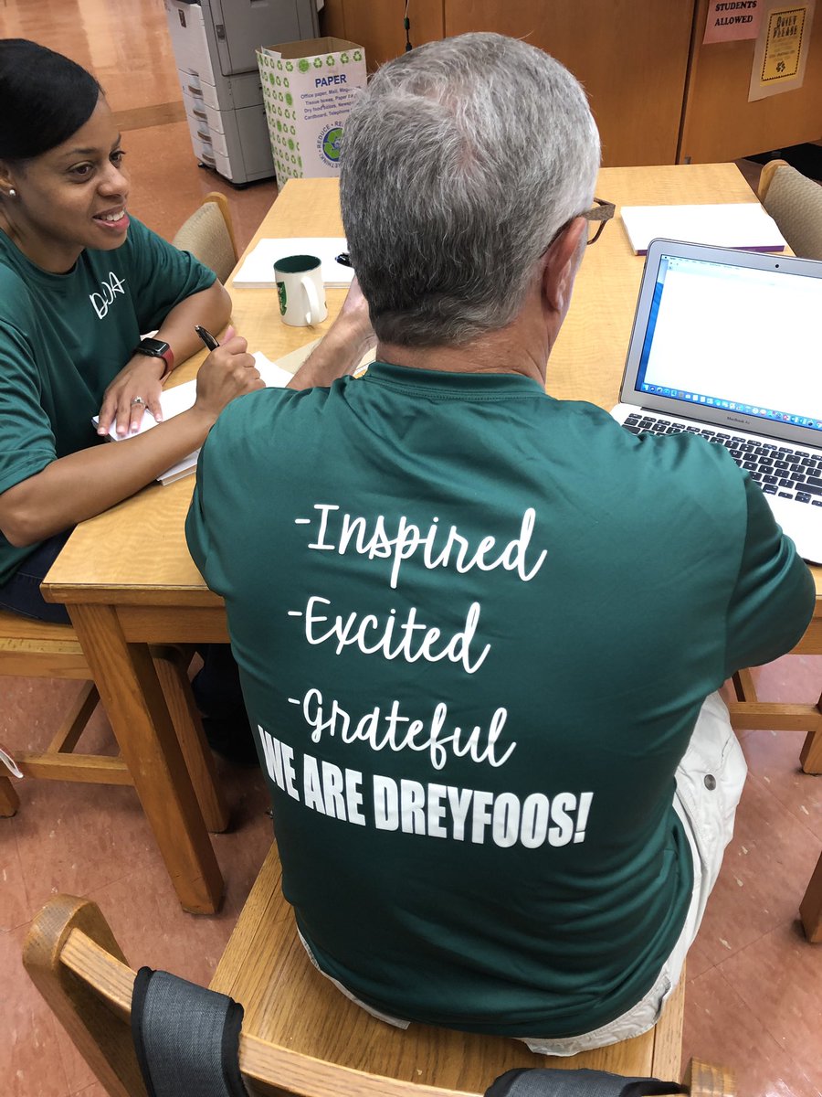 CoreyFerrera's tweet photo. Dreyfoos faculty &amp; staff in our new “We Are Dreyfoos�� shirts!! Building school culture each and every day! Excited, Inspired, Grateful! @pbcsd @DreyfoosArtsSch #ArtSchool https://t.co/saBEe39dWj
