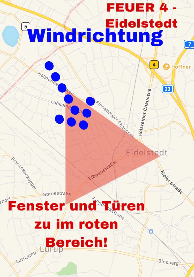 FeuerwehrHH's tweet photo. 🔴 AKTUELL Feuer 4 #Hamburg #Eidelstedt
⚠️ Halten Sie Fenster und Türen me Türen im roten Bereich geschlossen - starke Rauchentwicklung ⚠️
#EinsatzfuerHamburg #FEU4Y https://t.co/jnJrccaabN