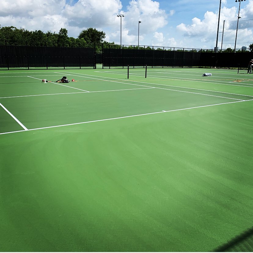 coachbmorgan's tweet image. Tennis courts wrapping up today! 🎾   #firstclassfacilities all across @portarthurisd