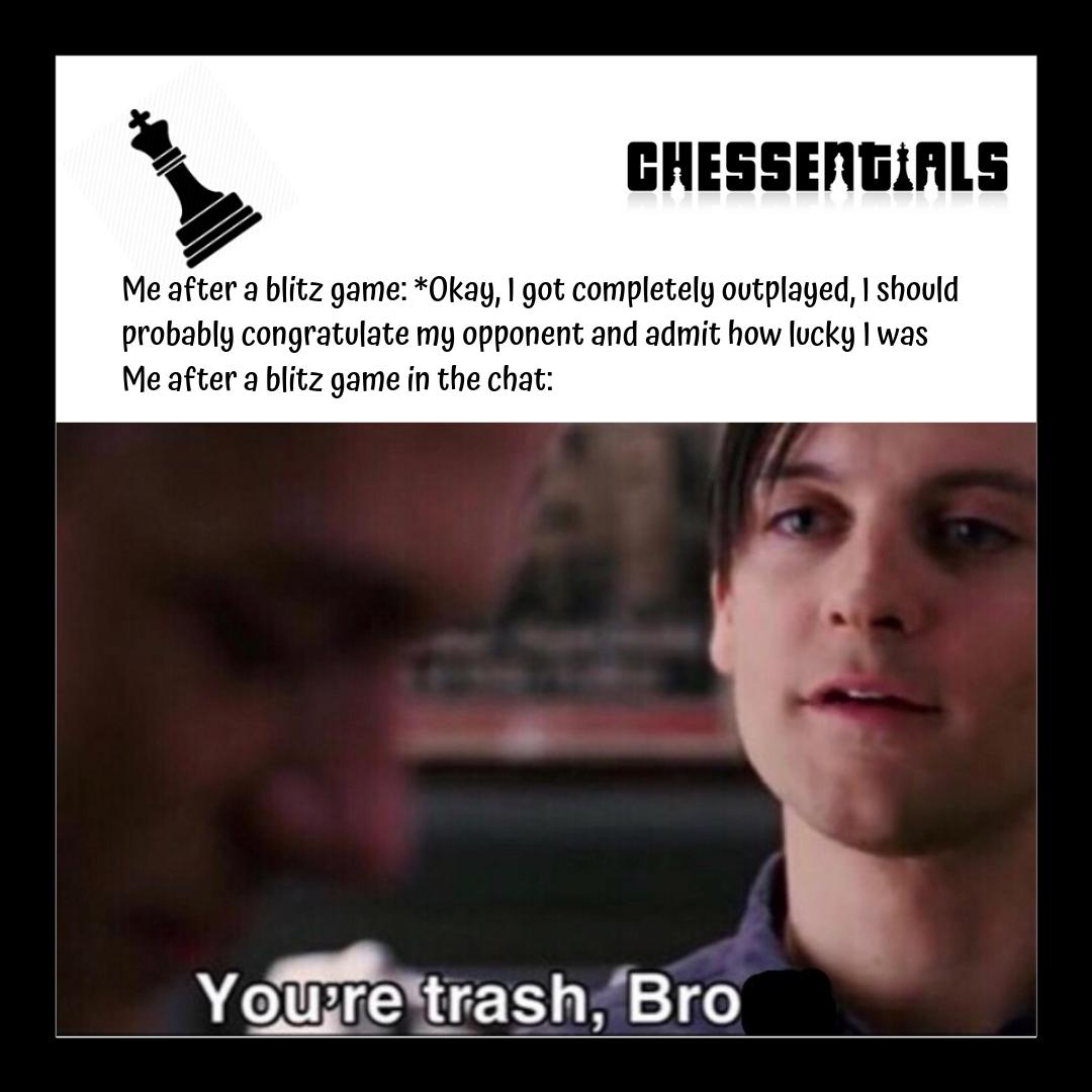 Chessentials_'s tweet photo. Well, nobody ever became a flagmaster by winning deservingly, ON POSITION, anyway.
#chess #joke #flagmaster https://t.co/77fiuiasCo