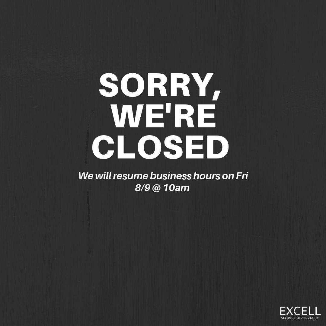 excellchiro's tweet photo. Today, Aug 8th our office will be closed. Office hours will resume Friday, Aug 9th at 10am. To schedule an appointment call, text, email or visit our scheduling link in our bio!  Be sure to cheer on the @Colts as they take on the @BuffaloBills at 7pm! https://t.co/EZE870qVBd