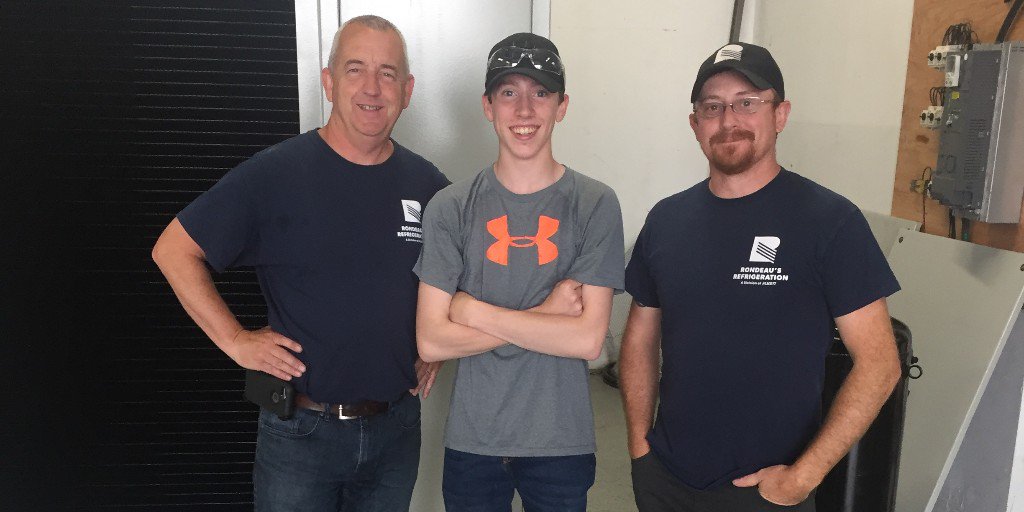 CANS_BFY's tweet photo. #BFYStudent, Riley has been learning lots working with mentor, Blair Calnen on the job at Rondeau's Refrigeration. Thanks to Blair, Rondeau's and @CCRCE_NS for helping us give Riley this experience working in trades! https://t.co/loMZNio767