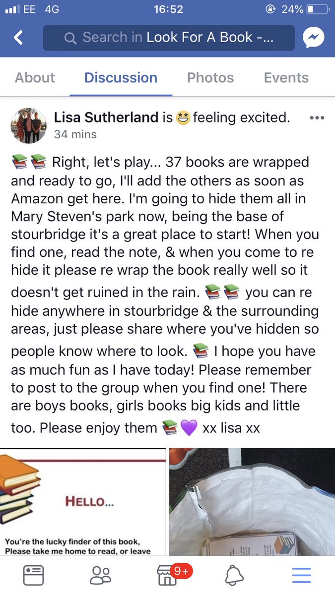 My brilliant friend Lisa (who isn’t on Twitter) has hidden books around Mary Stevens Park in Stourbridge  for children to hunt for and enjoy before hiding them again for someone else to find📚Please see the photos for more info...how fab!