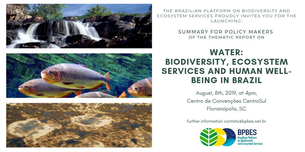 IPBES's tweet photo. Congratulations to the Brazilian Platform on Biodiversity & Ecosystem Services @BPBES_oficial for launching the Report on Water: #Biodiversity, #EcosystemServices & Human Well-Being in #Brazil!
This is the 5th #BPBES report. Bravo!
Info (in Portuguese):
https://t.co/9sehUQG7YG https://t.co/jpdiL2AEIV