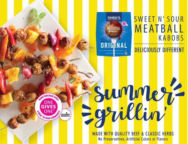 TonysFreshMkt's tweet photo. Add some variety to your grill with SIMEK'S meatballs! π’ #yum
These Sweet Nβ Sour Meatball Kabobs are deliciously different! https://t.co/XBePuqzkyj
#SIMEKS #OneGivesOne #GreatFoodForTheGreaterGood #SummerGrilling #Meatballs https://t.co/uw7PB5HLvm