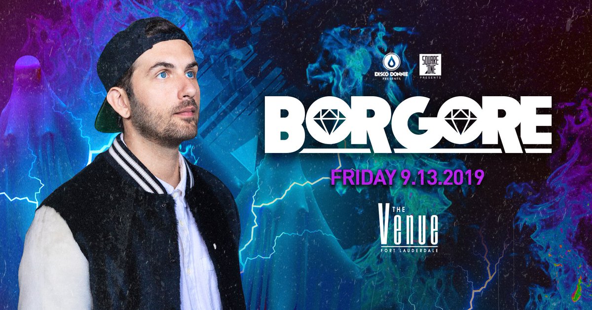 Come see <a href="/Borgore/">Borgore</a> #live at #TheVenueFortLauderdale on September 13th from 10PM to 4AM. 🎧🎶

💙Purchase your tickets at (link: BorgoreTheVenue.Eventbrite.com) BorgoreTheVenue.Eventbrite.com

🍾For Bottle Reservations 👉TheVenueFtLauderdale.com/concerts