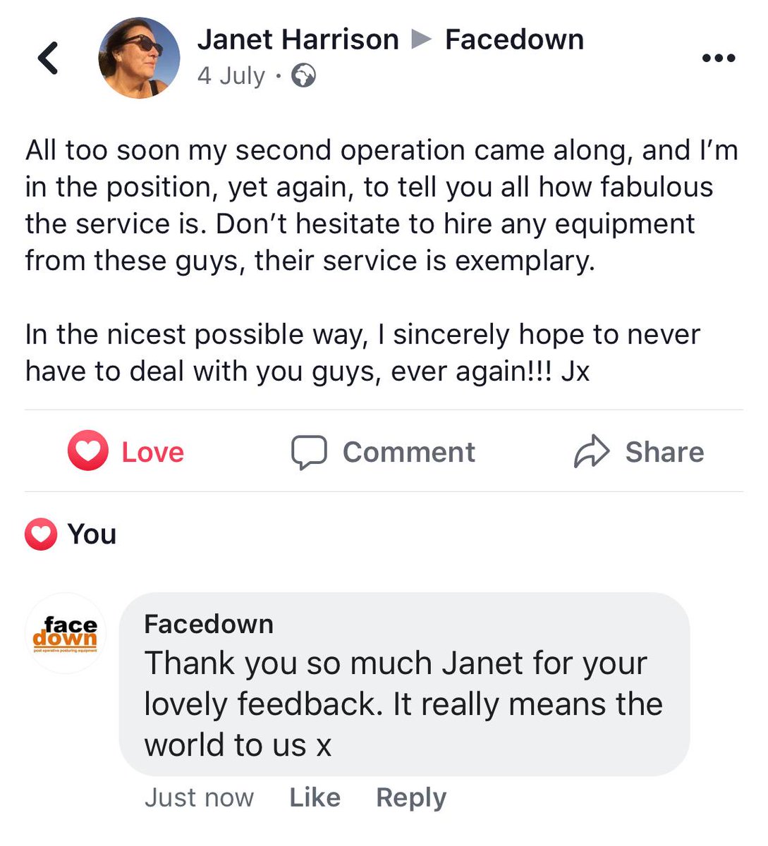 facedownsupport's tweet photo. Amazing customer feedback on our Facedown posturing units after macular hole and vitrectomy surgery https://t.co/sG1qAfhkLW