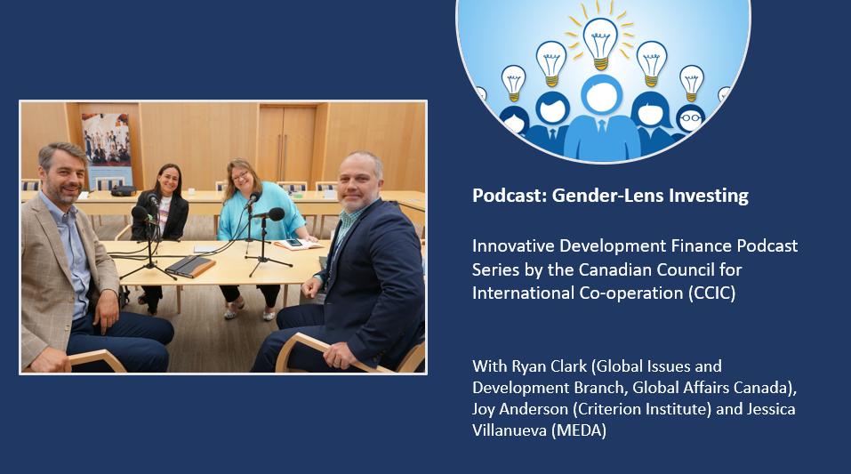 cooperation_ca's tweet photo. What is #gender-lens investing and how can this approach be used by #NonProfits to advance program objectives?
Listen to this #podcast, part of our series on #InnovativeFinancing!
#DevelopmentUnplugged
@CanadaDev @medadotorg @CriterionInst
🎧👉 https://t.co/WMKuzttBr0 https://t.co/qLJB1D2UBW