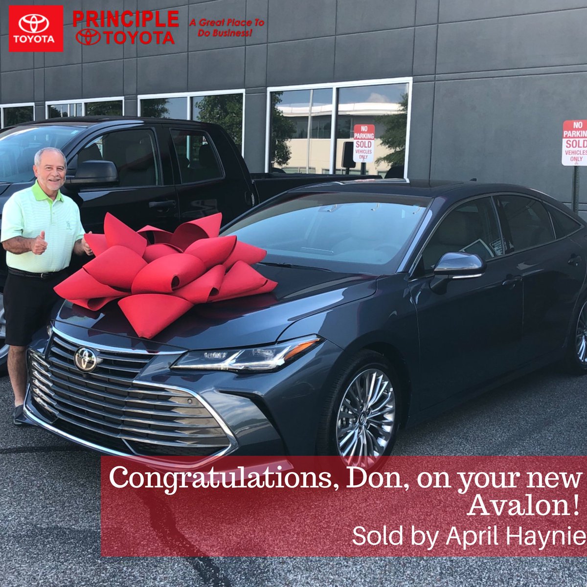PrincipleToyota's tweet photo. Another “two thumbs-up” car buying experience from April! #PrincipleToyota https://t.co/M0R6ycgJBQ