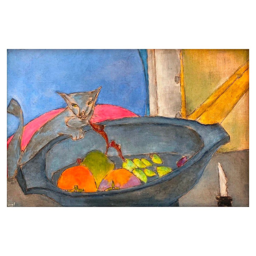 boningtons's tweet photo. Happy International Cat Day!  Here's 'Felix in Studio', a painting previously exhibited at the Royal Academy by Uriel Eekhoff (1923-2014), one of 20 lots by the artist in Monday's auction.

#InternationalCatDay https://t.co/mFYBYGCiLx