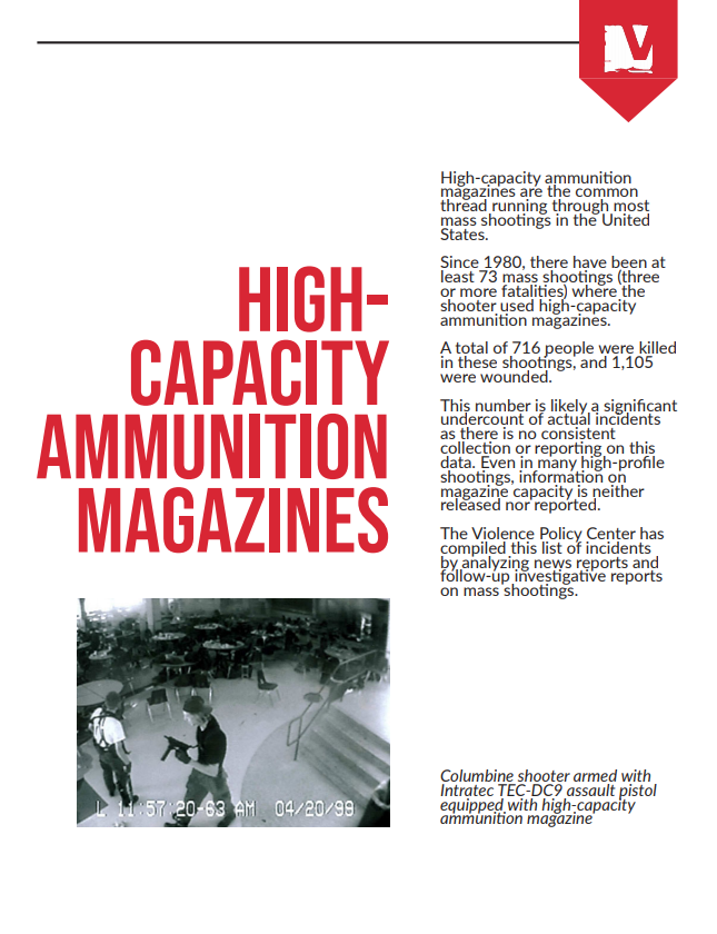 VPCinfo's tweet image. High-capacity ammunition magazines are the common thread running through most mass shootings in the United States, a list which now unfortunately includes Gilroy, El Paso, and Dayton. Read our full fact sheet to learn more.

vpc.org/fact_sht/VPCsh…