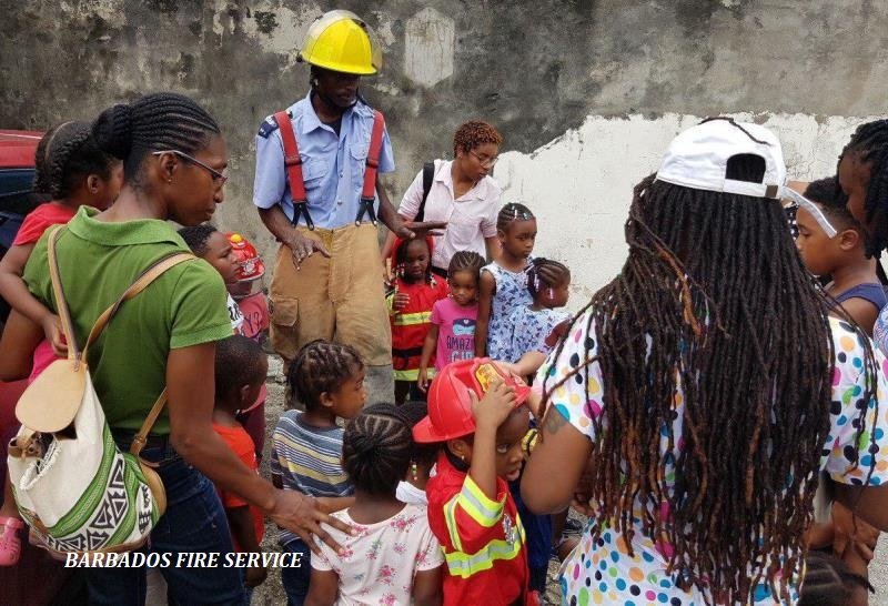 FireService246's tweet photo. Photos from the recent educational tour of conducted by Fire Officer Terry Griffith with Jamboree Educational Playcentre Summer Camp to the Bridgetown Fire Station. #Barbados #BarbadosFireService #SummerCamp https://t.co/ztUvDenV3H