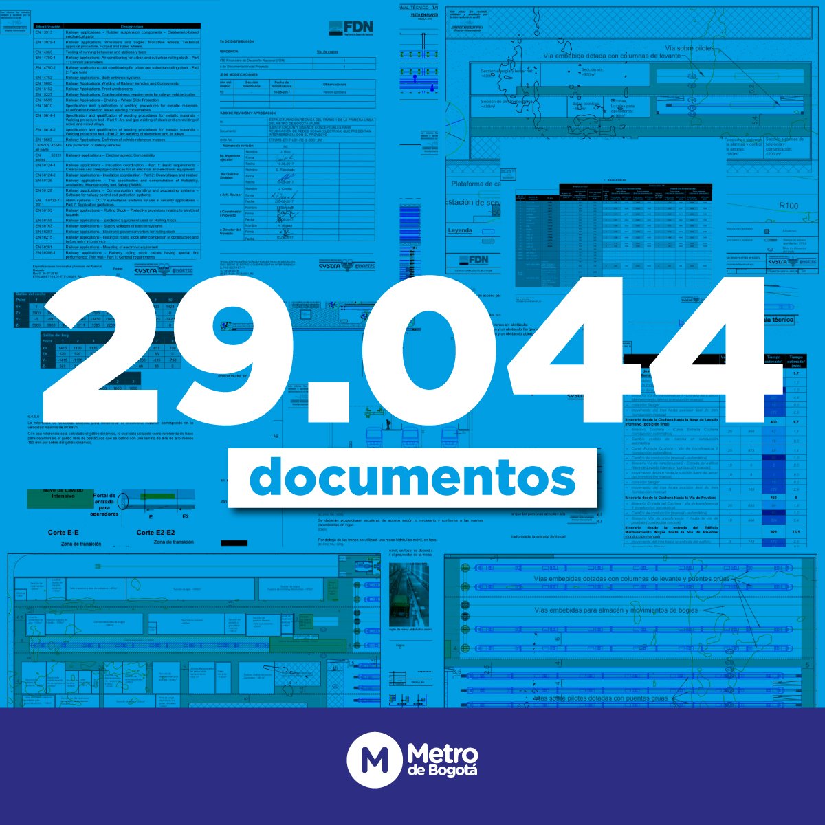 MetroBogota's tweet photo. @Bogota ¿Sabía que el #CuartoDeDatos del proyecto Primera Línea del Metro de @Bogota #PLMB contiene 2⃣9⃣.0⃣4⃣4⃣  documentos con todos los estudios de nuestro metro?
Link directo al #CuartoDeDatos https://t.co/QzIQ1hDQT8
Tutorial de acceso en este video https://t.co/r6Ne5n66Bu https://t.co/hxsVCXM5k8