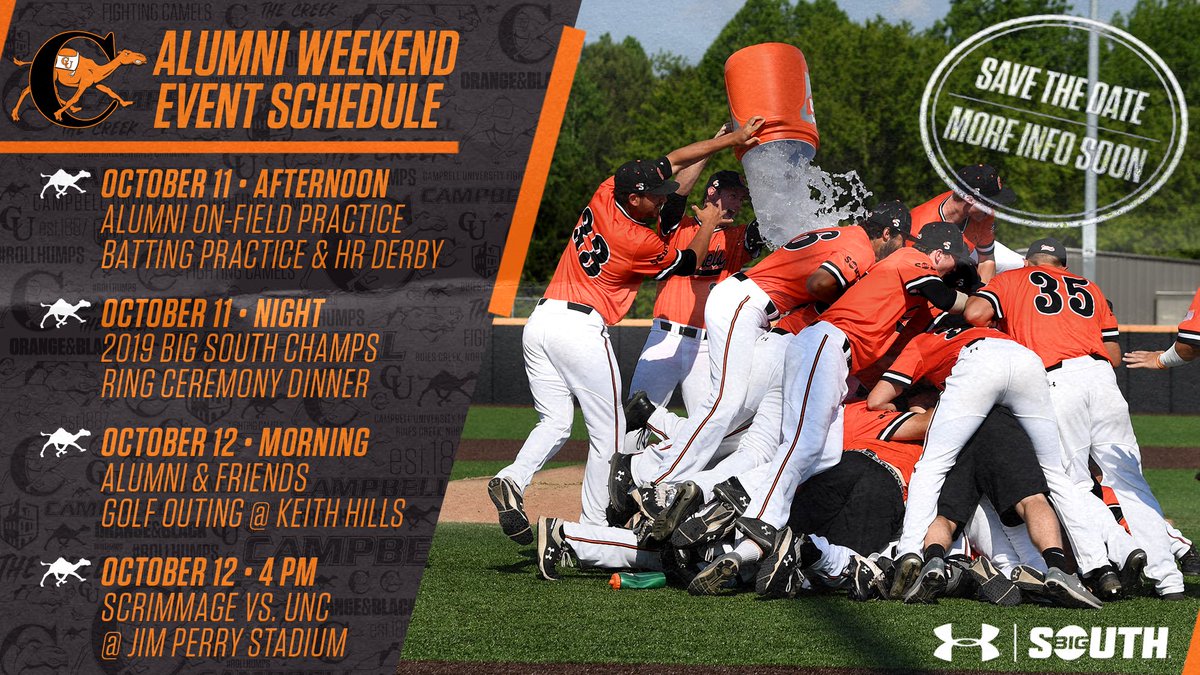 GoCamelsBSB's tweet photo. Save the Date: Alumni Weekend will be October 11-12!

More info coming soon.

#RollHumps 🐪⚾ https://t.co/VtE5NCMbPM