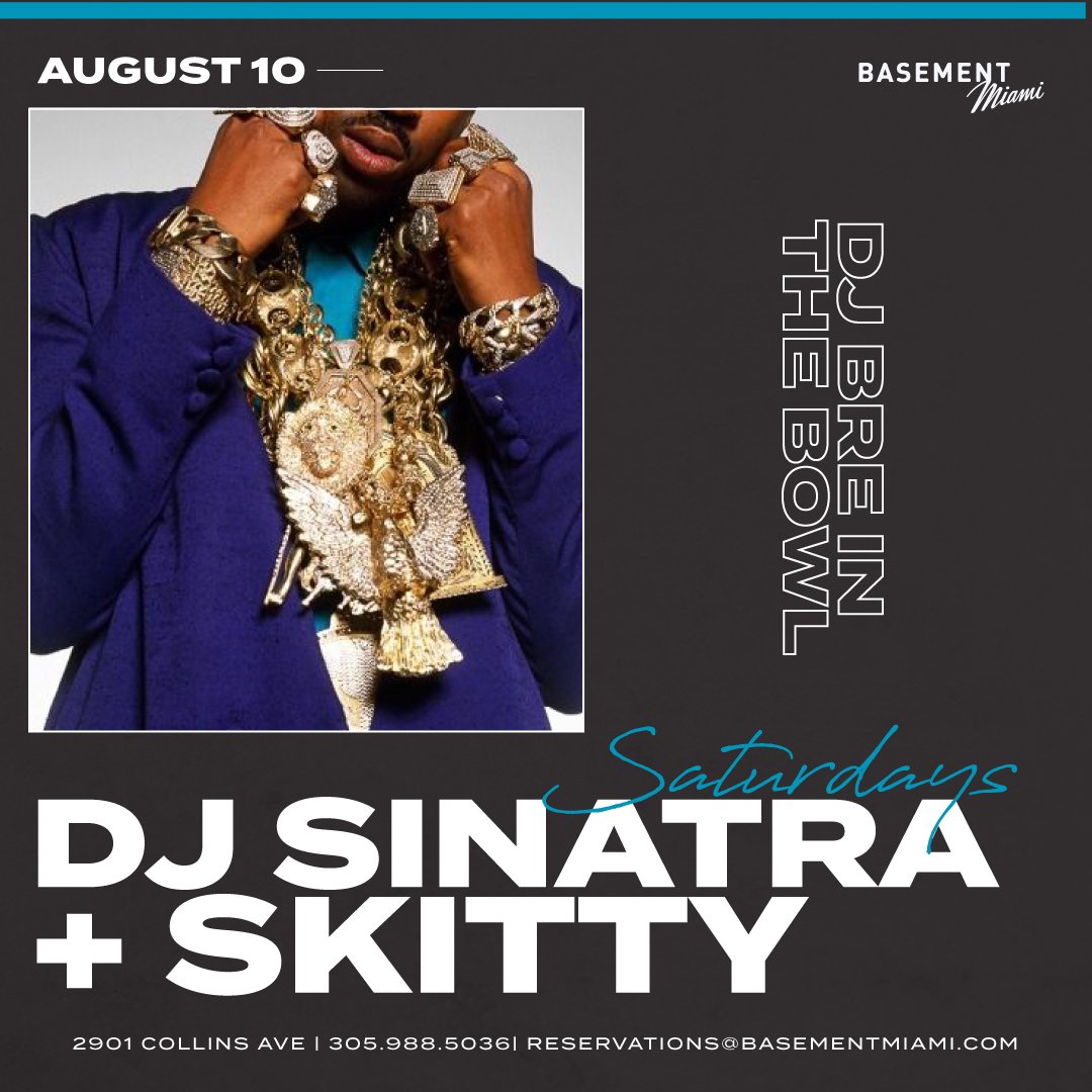 BasementMIAMI's tweet image. Groove in #MiamiBeach with @walin, @DjChizzle, @bbrenmar, @thelegendarybre, @DJSinatra, and @DJSK1TTy. 📸: ryanlittler

Table reservations: bit.ly/2CGleNo