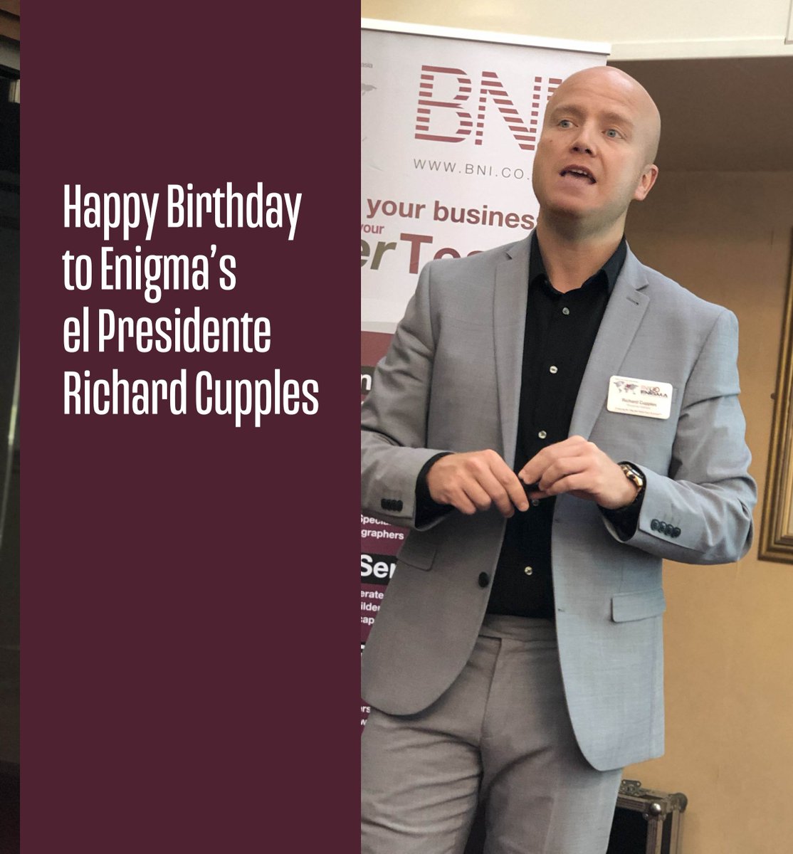 BniEnigma's tweet photo. And the door prize, a box of @AJFElectrical cupcakes, went to... Richard Cupples 
#BNI #Networking https://t.co/TX0vE2FpmI