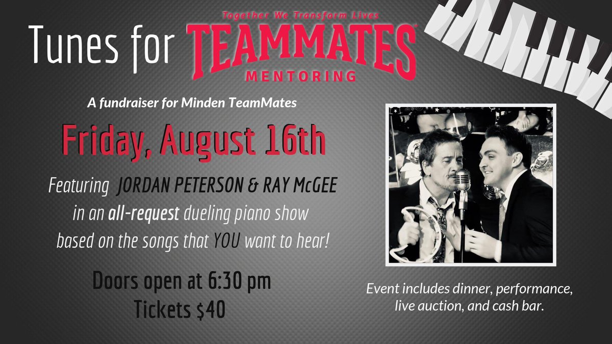 Minden TeamMates fundraiser this Friday is going to be a blast!! Get your tickets and help a great cause. MindenOperaHouse.com