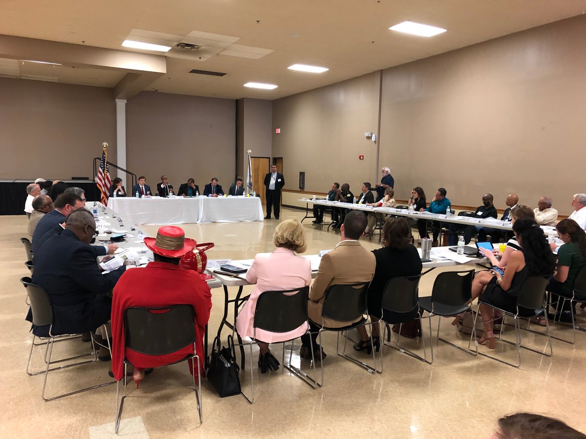 US_EDA's tweet photo. The two #WHORC events took place in #Opelousas & #Lafayette, #Louisiana. Participants included Monique Boulet, CEO, Acadiana Planning Commission, Mayor of Ville Platte, Jennifer Vidrine, Mayor of Opelousas, Julius Alsandor & Christopher Caldwell with the Delta Regional Authority. https://t.co/bvlj0mAQKY