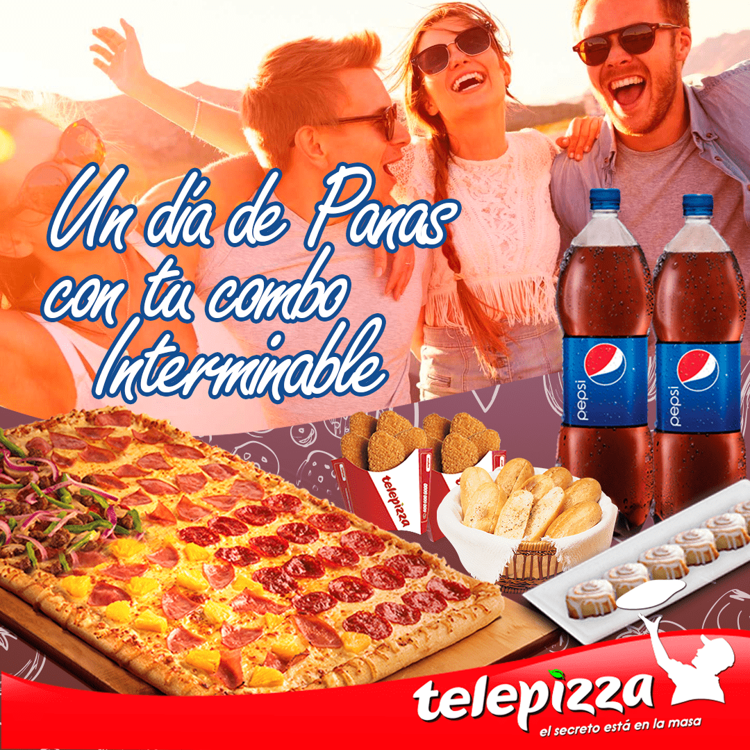 TelepizzaMach's tweet photo. Añade diversión a tu feriado con tu combo INTERMINABLE para disfrutar entre Panas 😁😎.
#TelepizzaMachala #Pizza #PizzaADomicilio #Pizzeria #Machala #MachalaCity #ElOro #Ecuador #PaseoShopping #PaseoShoppingMachala #MachalaEcuador https://t.co/cPrKa3h0b3