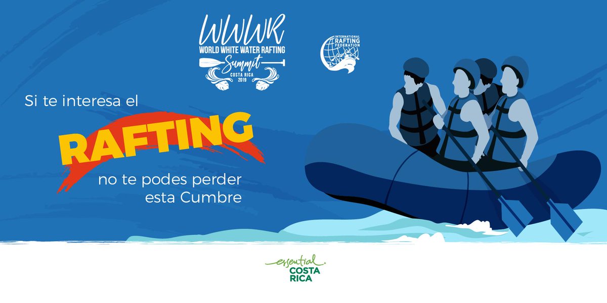 WSummit2019's tweet photo. La primera Cumbre Mundial de Rafting tendrá como escenario de Costa Rica donde se darán cita importantes expositores internacionales. 
Escríbanos y reserve su espacio. Más detalles al correo info@irfwwraftingsummit.com o en: https://t.co/sVv2eJc5Oq

#WWWR2019
#CostaRicaRafting https://t.co/hO1NQr6HBr